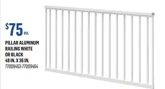Canac Pillar Aluminum Railing White offer