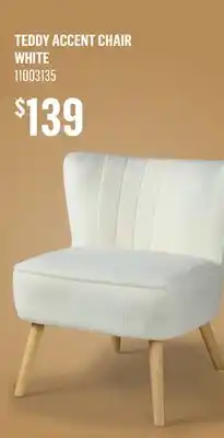 Canac Teddy Accent Chair White offer