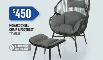 Canac Monaco Shell Chair & Footrest offer