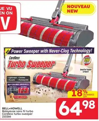 Rossy BELL+HOWELL Cordless turbo sweeper offer