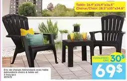 Rossy Adirondack table & chairs set offer