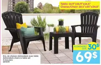 Rossy Adirondack table & chairs set offer