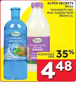 Rossy ALPEN SECRETS Asst. bubble bath offer