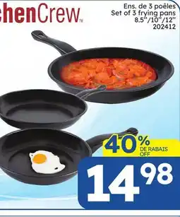 Rossy Set of 3 frying pans offer