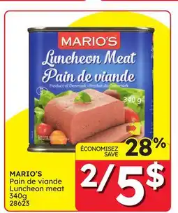 Rossy MARIO'S Luncheon meat offer