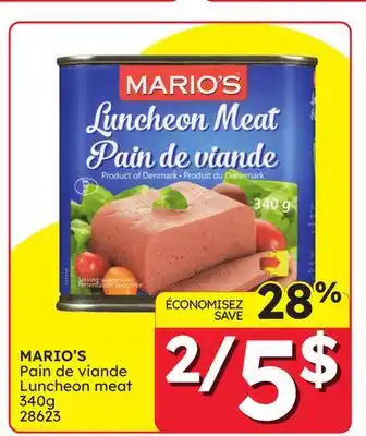 Rossy MARIO'S Luncheon meat offer