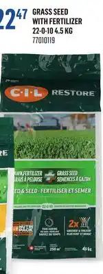 Canac Grass Seed with Fertilizer 22-0-10 4.5 kg offer