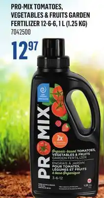Canac Pro-Mix Tomatoes, vegetables & fruits Garden Fertilizer 12-6-6, 1 L (1.25 kg) offer
