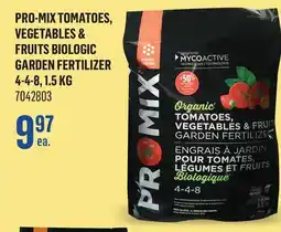 Canac Pro-Mix Tomatoes, vegetables & Fruits Biologic Garden Fertilizer 4-4-81.5 kg offer