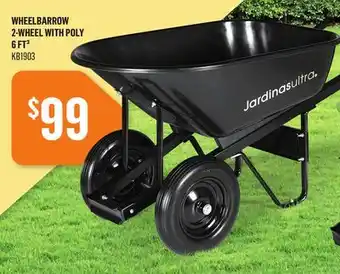 Canac Wheelbarrow 2-Wheel with Poly 6 ft³ offer