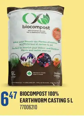 Canac Biocompost 100% Earthworm Casting 5 L offer