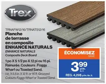 Patrick Morin ENHANCE NATURALS Composite Deck Board offer