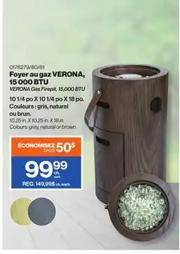Patrick Morin VERONA Gas Firepit, 15,000 BTU offer