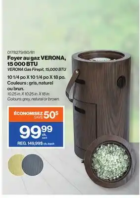 Patrick Morin VERONA Gas Firepit, 15,000 BTU offer