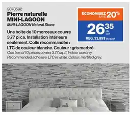 Patrick Morin MINI-LAGOON Natural Stone offer