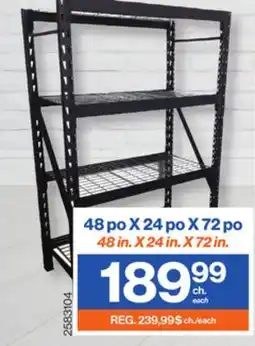 Patrick Morin SELECTED INDUSTRIAL SHELVING UNITS* 48Â in. X 24Â in. X 72Â in offer