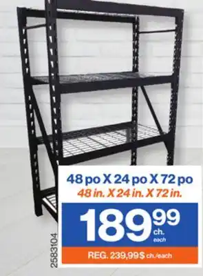 Patrick Morin SELECTED INDUSTRIAL SHELVING UNITS* 48 in. X 24 in. X 72 in offer