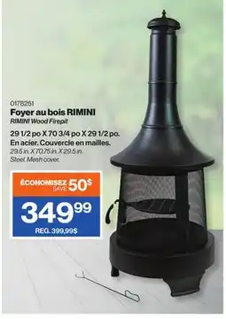 Patrick Morin RIMINI Wood Firepit offer