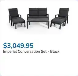 Club Piscine Imperial Conversation Set - Black offer