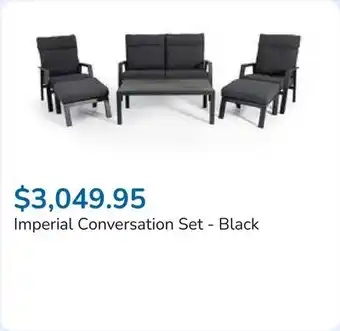 Club Piscine Imperial Conversation Set - Black offer