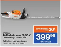 Patrick Morin Cordless Hedge Trimmer, 36 V offer