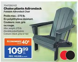 Patrick Morin Foldable Adirondack Chair offer
