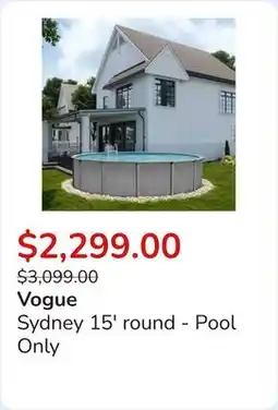 Club Piscine Sydney 15' round - Pool Only offer