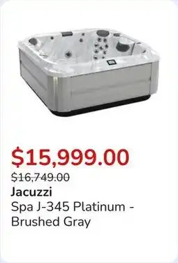 Club Piscine Spa J-345 Platinum - Brushed Gray offer