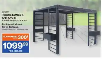 Patrick Morin SUNSET Pergola, 10 ft. X 10 ft offer