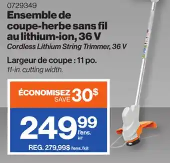 Patrick Morin Cordless Lithium String Trimmer, 36 V offer