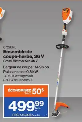 Patrick Morin Grass Trimmer Set, 36 V offer