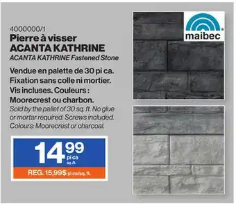 Patrick Morin ACANTA KATHRINE Fastened Stone offer
