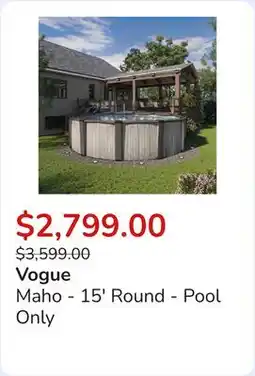 Club Piscine Maho - 15' Round - Pool Only offer