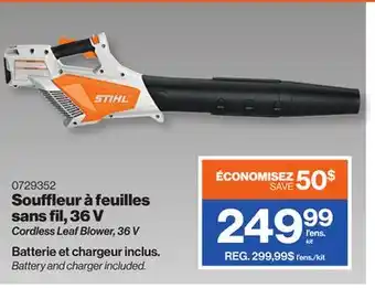 Patrick Morin Cordless Leaf Blower, 36 V offer