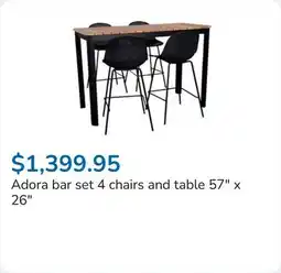 Club Piscine Adora bar set 4 chairs and table 57 x 26 offer