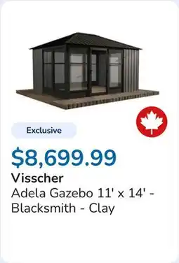 Club Piscine Adela Gazebo 11' x 14' - Blacksmith - Clay offer