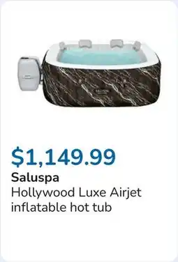 Club Piscine Hollywood Luxe Airjet inflatable hot tub offer