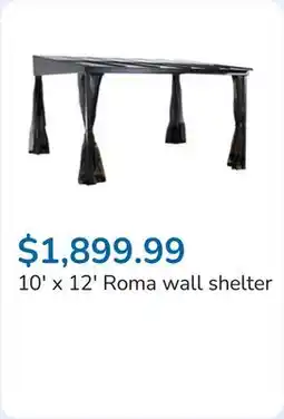 Club Piscine 10' x 12' Roma wall shelter offer