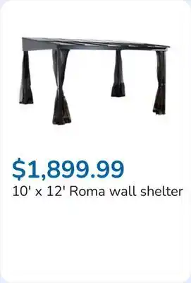 Club Piscine 10' x 12' Roma wall shelter offer