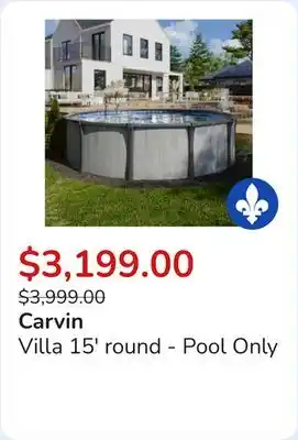 Club Piscine Villa 15' round - Pool Only offer