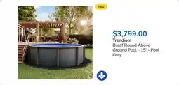 Club Piscine Banff Round Above Ground Pool - 15' - Pool Only offer