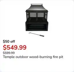 Club Piscine Temple outdoor wood-burning fire pit offer