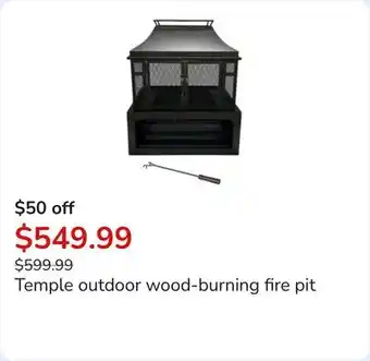 Club Piscine Temple outdoor wood-burning fire pit offer
