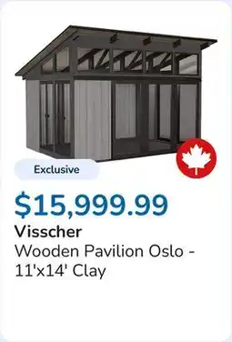 Club Piscine Wooden Pavilion Oslo - 11'x14' Clay offer