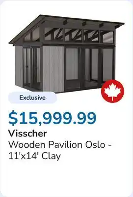 Club Piscine Wooden Pavilion Oslo - 11'x14' Clay offer