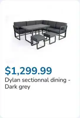 Club Piscine Dylan sectionnal dining - Dark grey offer