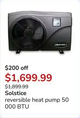 Club Piscine reversible heat pump 50 000 BTU offer