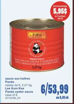 Wholesale Club SAUCE AUX HUÎTRES PANDA, caisse de 6, 2,27 kg offer