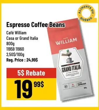 Mayrand Cafe William Espresso QUEBEC offer