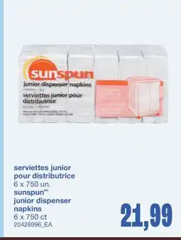 Wholesale Club SERVIETTES JUNIOR POUR DISTRIBUTRICE, 6 x 750 un offer